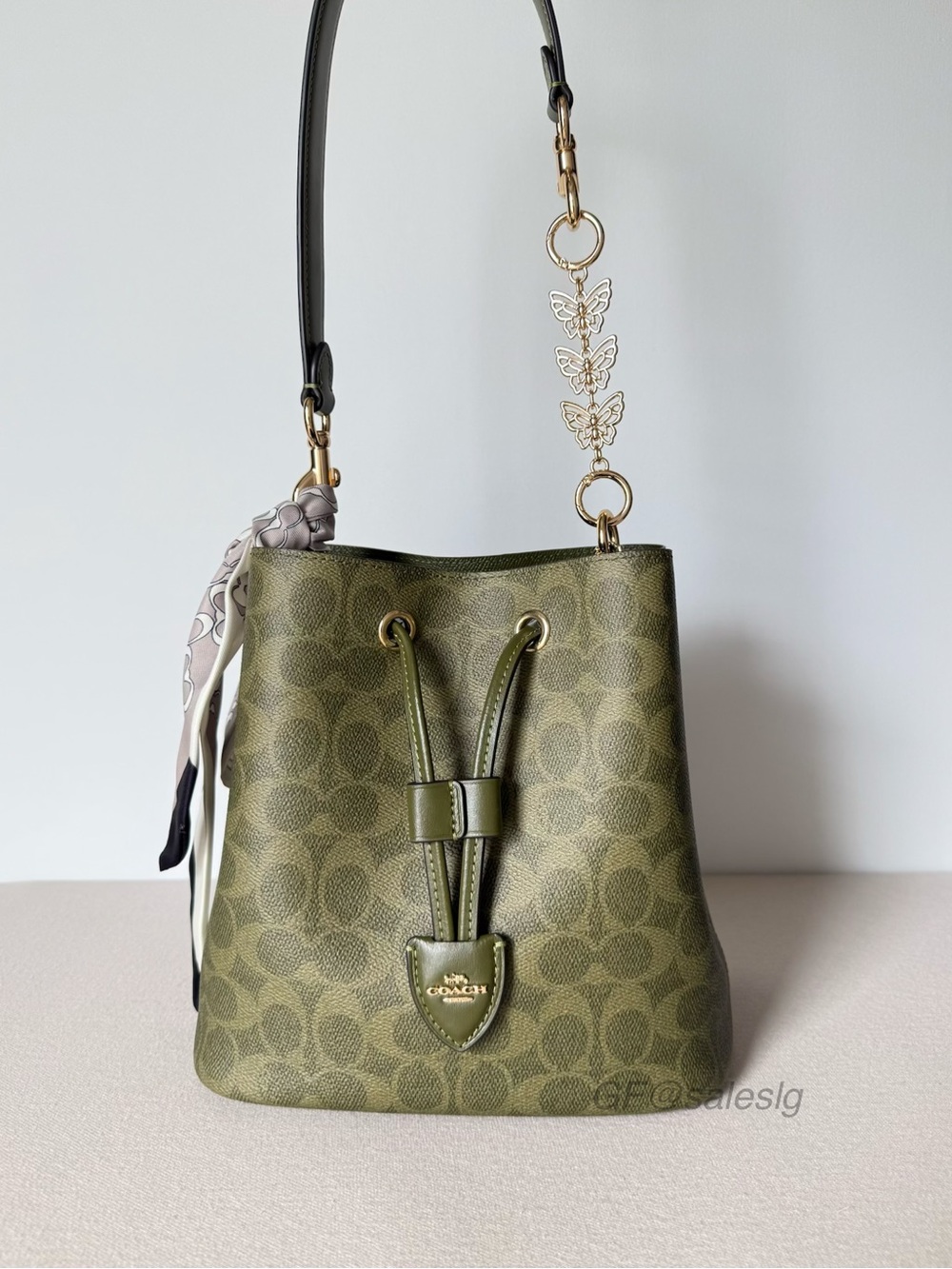 NWT Coach Rowan Bucket Bag Crossbody Shoulder bag Olive Green CBH07 Styled Set